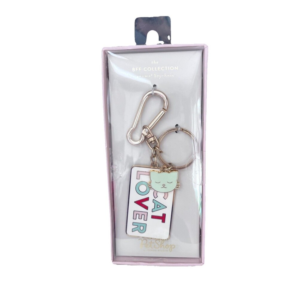 New Cat Lover Keychain Pet Shop by Fringe Studio Enamel Bff Collection